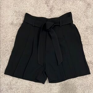 Mango Black High Waist Shorts